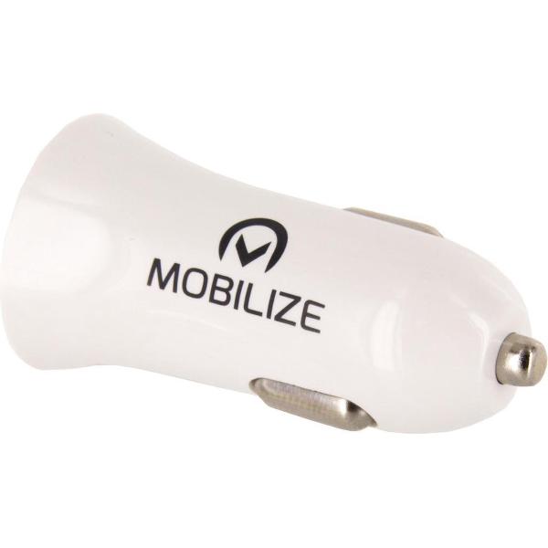 Mobilize Car Charger Dual USB 2.4A 12W + 1m USB-C Cable White