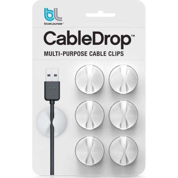 Bluelounge Cabledrop 6-pack Opgeruimde Kabels - Wit