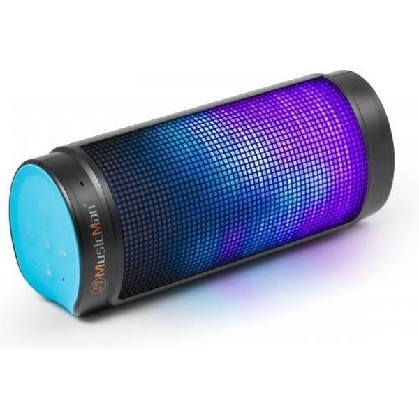 Technaxx MUSICMAN BLUETOOTH LED LIGHT 8 W Stereo portable speaker Black,Blue