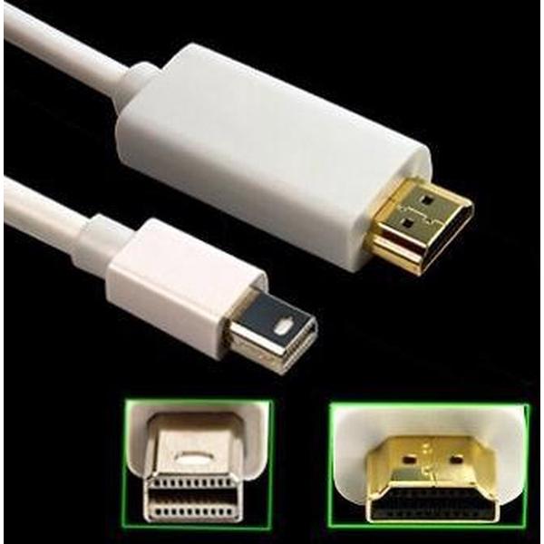 Shop4 - Thunderbolt Port naar HDMI Kabel Adapter 3m Wit - voor Macbook, Macbook Pro, Macbook Air