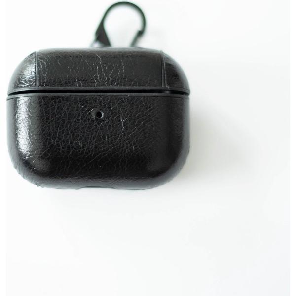 AirPods Pro hoesje zwart leder look - beschermhoesje