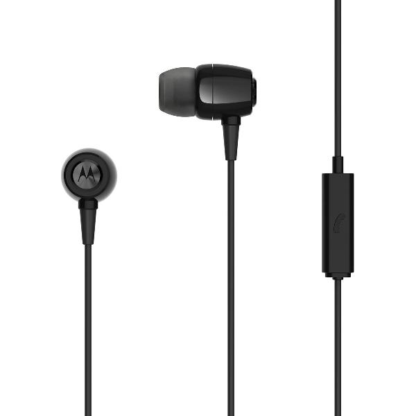 Motorola Earbuds Metal - In-Ear - Waterresistent - In-line Microfoon - Geluidsisolatie - Zwart