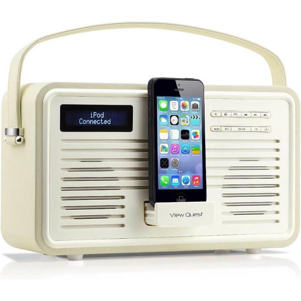 Retro Radio View Quest MK2 DAB+ iPhone Dock Cream