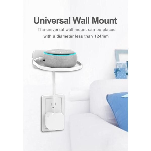 Slimme Speaker Standaard - Zwevend Plankje Voor Smart Speakers - Inclusief Bevestigingsmateriaal - Wit