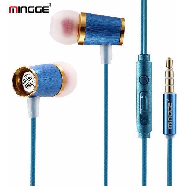 M21 High Bass In-Ear Oordopjes met 3.5mm Jack Oortjes voor Apple iPhone / Samsung Galaxy / Huawei - blauw