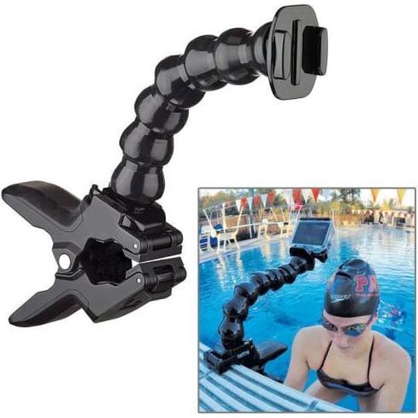 TMC HR223 Action Sport Camera's Jaws Flex Clamp Mount voor GoPro NIEUWE HERO / HERO6 / 5/5 sessie / 4 Session / 4/3 + / 3/2/1, Xiaoyi en andere actiecamera's (zwart)