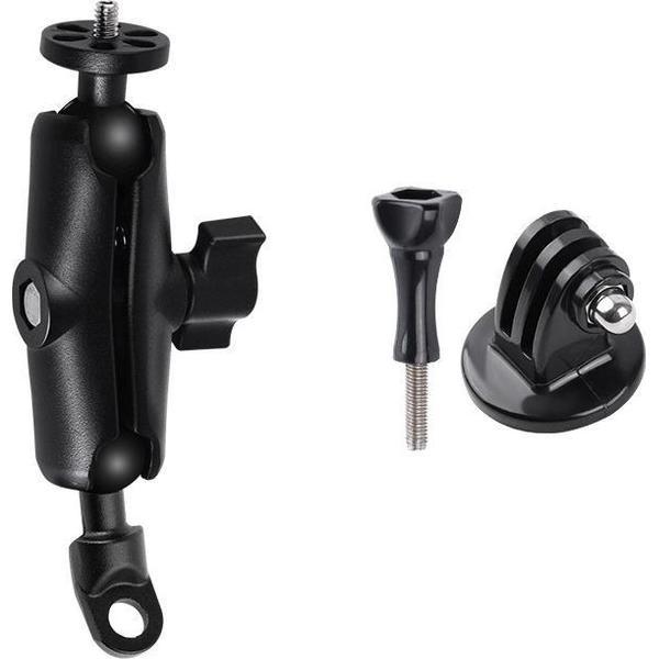 9.0cm drijfstang motorfiets achteruitkijkspiegel schroefgat vaste houder met statiefadapter en schroef voor DJI Osmo Action, GoPro HERO8 zwart / HERO7 / 6/5, Xiaoyi en andere actiecamera's (zwart)