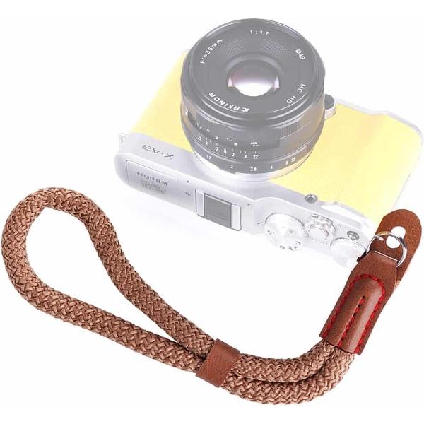 Vintage katoenen zachte handgreep handgreep polsband voor DSLR / SLR-camera's (bruin)