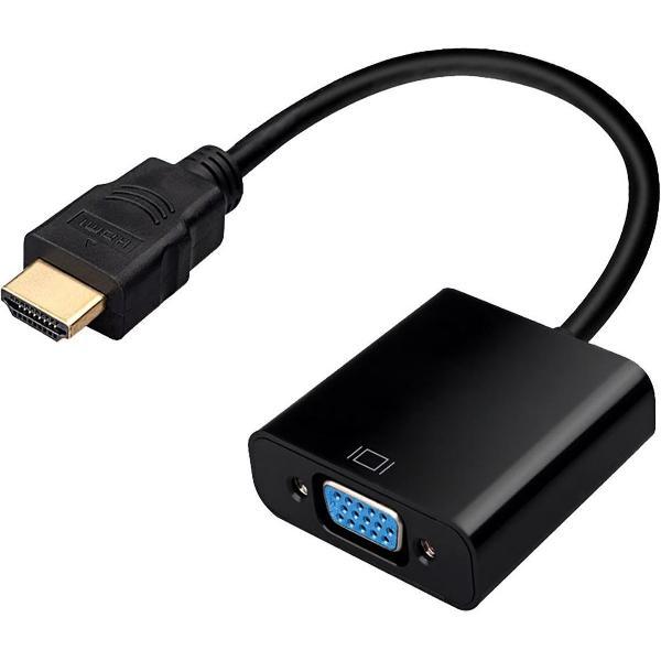 HDMI naar VGA Adapter Kabel Converter 1080p HD Kwaliteit - Zwart
