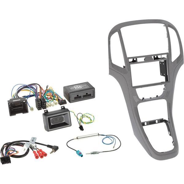2-DIN Kit+ Radio adapter kit Opel Astra 2009-2016 Titanium Grijs