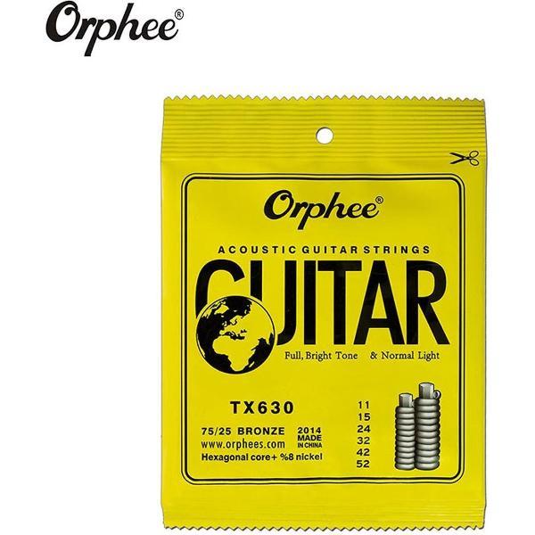 Gitaarsnaren Set - Snarenset voor Akoestische Gitaar (6 stuks/EBGDAE)-Orphee® TX 630