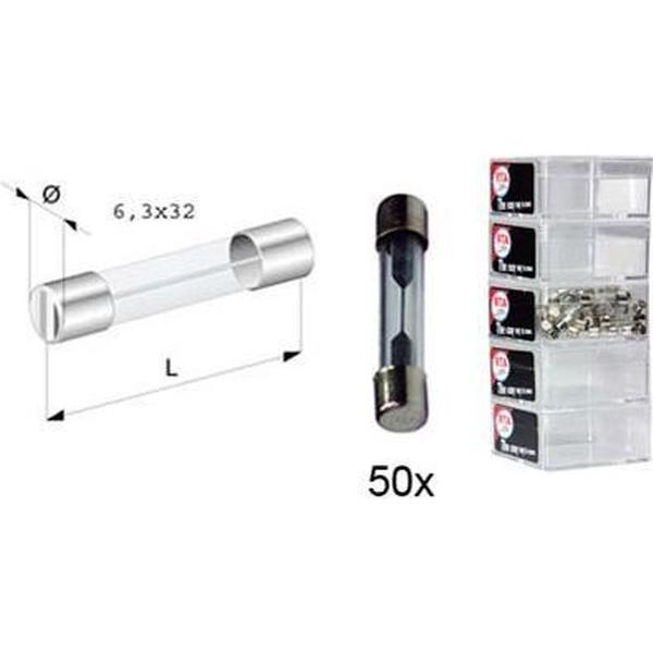 glas zekering rapid type 15A 6x32 mm 50 stuks in een doosje