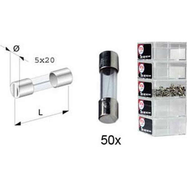 glas zekering rapid type 2A 5x20 mm 50 stuks in een doosje