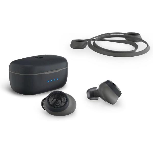 Motorola Verve Buds 200 in-ear headphones - draadloos - zwart - tot 10 uur afspeeltijd - dual-mic