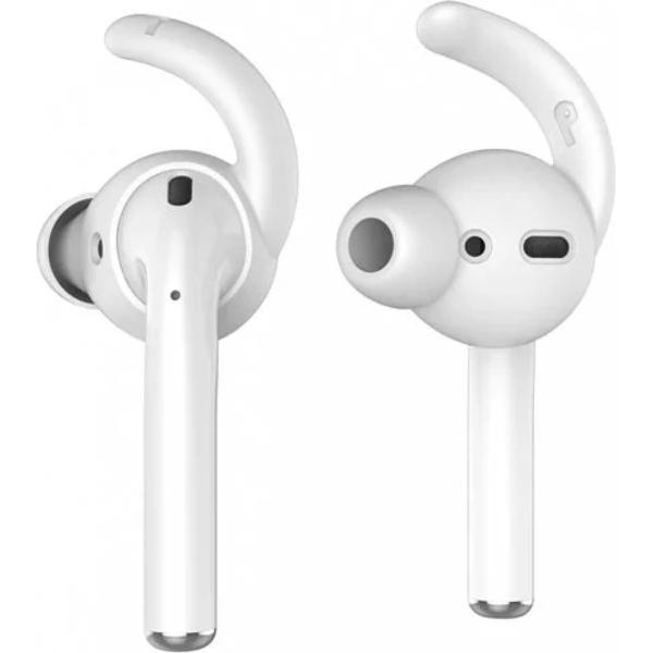 KELERINO. 2 Paar Earhooks - Geschikt voor Airpods - Met Opbergcase - Betere Geluidskwaliteit - Wit