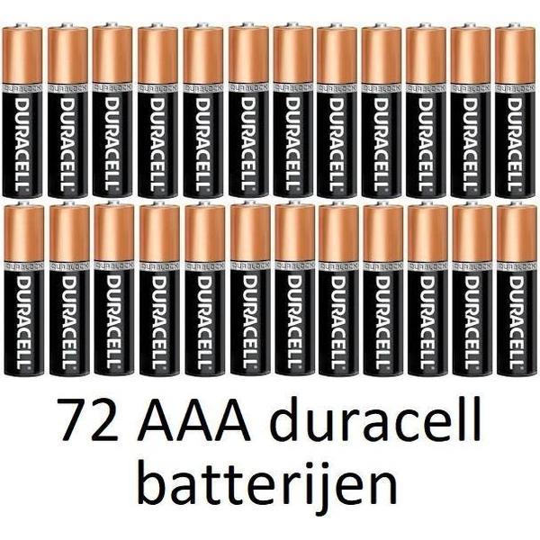 72 stuks AAA Duracell alkaline batterijen