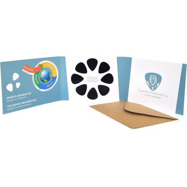 Vinyl Gitaar Plectrums gemaakt van oude lp's - 8 stuks | 0.88 tot 1.26 mm