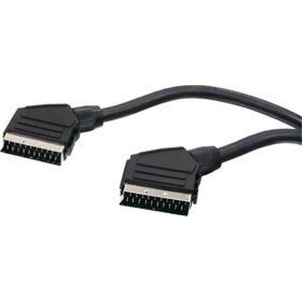 Valueline SCART 03/0.7 SCART-kabel 0,75 m SCART (21-pin) Zwart