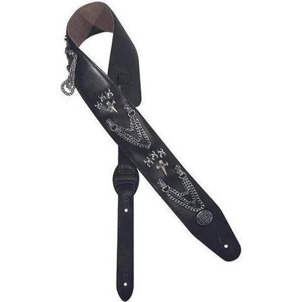 Gitaarriem Biker Series Kettingen en Kruizen GST-286-BK Gaucho