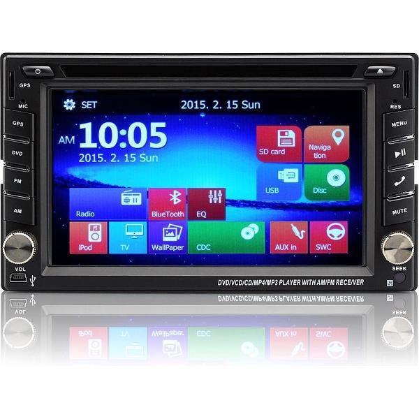 Voltario® universele 2 DIN Autoradio – Windows – 6.2’ beeldscherm – GPS -iPhone en android