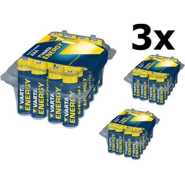 72 Stuks (3 Blister a 24st) AAA R3 Varta Longlife Alkaline batterij