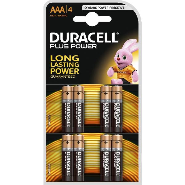Duracell Plus Power AAA Alkaline Batterijen 4x2 Stuks
