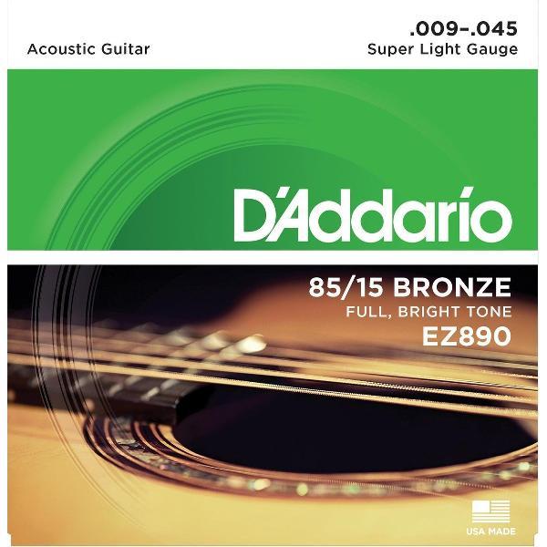 D'Addario EZ890 American Bronze 85/15 Super Light 9-45
