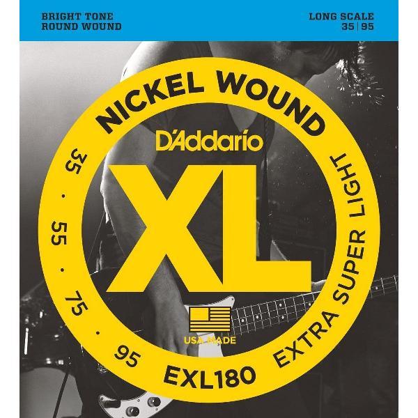 D'Addario EXL180 Extra-Super Light 35-95 snarenset voor basgitaar