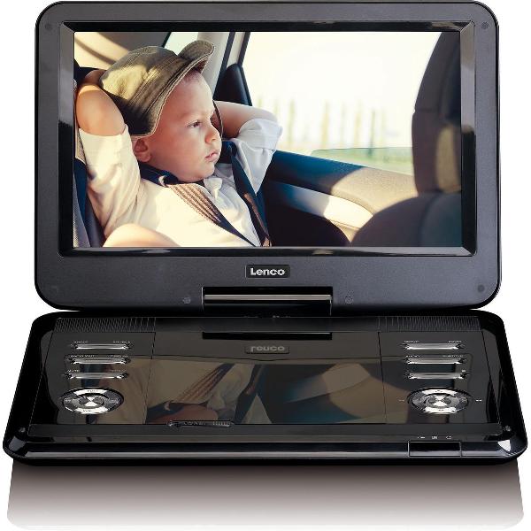 Lenco DVP-1210 - Portable DVD-speler met USB, SD, AV - 12 inch - Zwart