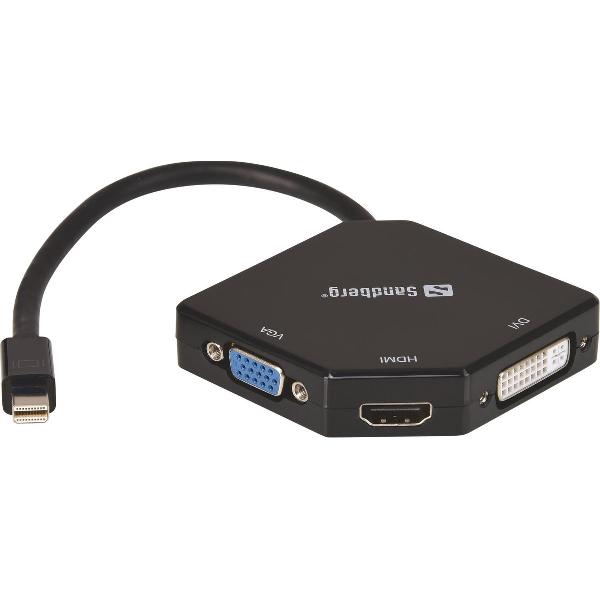 Sandberg Adapter MiniDP>HDMI+DVI+VGA