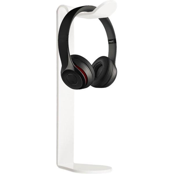 Staande Koptelefoon Houder - Headset Houder - Hoofdtelefoon Stand / Standaard - Wit