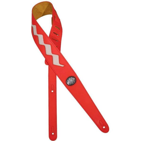 Gitaarriem Two Tone Series Rood/Wit GST-215-RD Gaucho