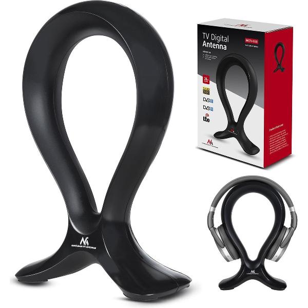 Antenne (binnen) + hoofdtelefoonstandaard 2-in-1 Indoorantenne 2-in-1 TV-antenne binnen + hoofdtelefoonstandaard HDTV DVB-T2 DVB-T LTE 100dBμV