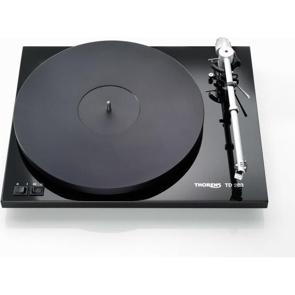 Thorens TD203 Draaitafel met riemaandrijving Zwart