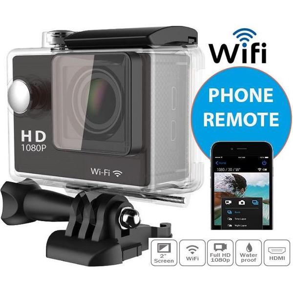 EKEN W9 - Action Camera - Full HD Wifi & HDMI + 11 accessoires