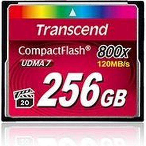 Transcend 256GB 800x CF flashgeheugen CompactFlash