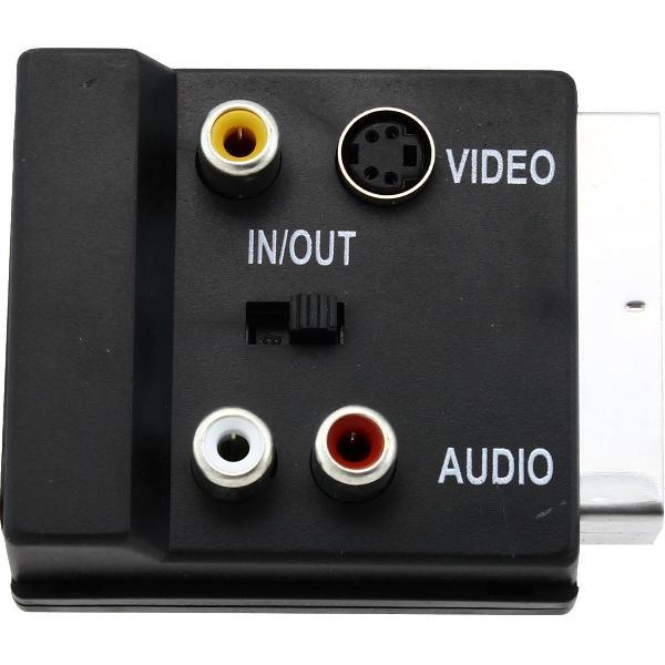 doorvoeradapter Scart-3xtulp+schakelaar