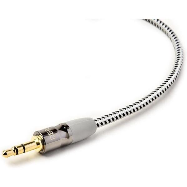 DBEEP Aux kabel 3.5mm male to male 1m zwart- wit