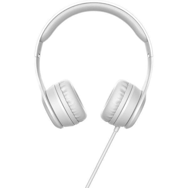 HOCO W21 Graceful Charm - Koptelefoon met Draad - 3,5mm Connector + Microfoon - Grijs