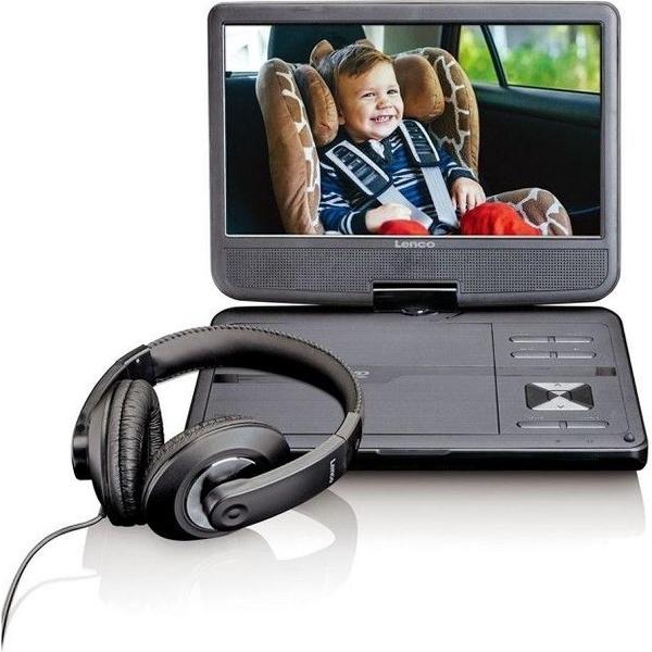 Lenco DVP-1010 - Portable DVD-speler met USB en SD - 10 inch - Zwart