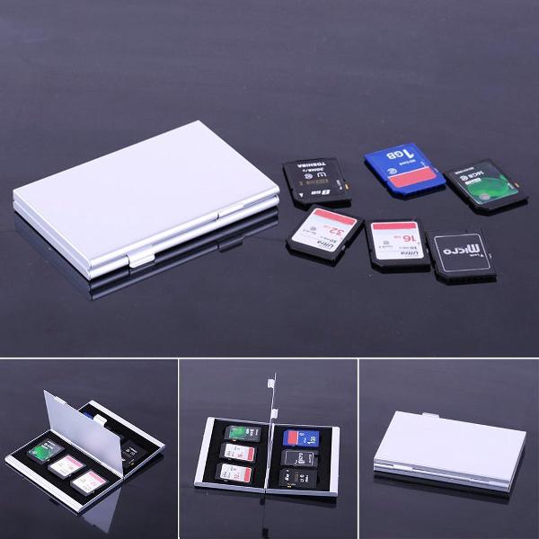 SD Card Case - 6 Kaartsleuven - Aluminium