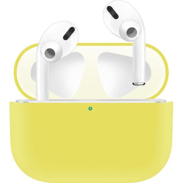 KELERINO. Siliconen Case voor Apple AirPods Pro - Hoesje - Geel