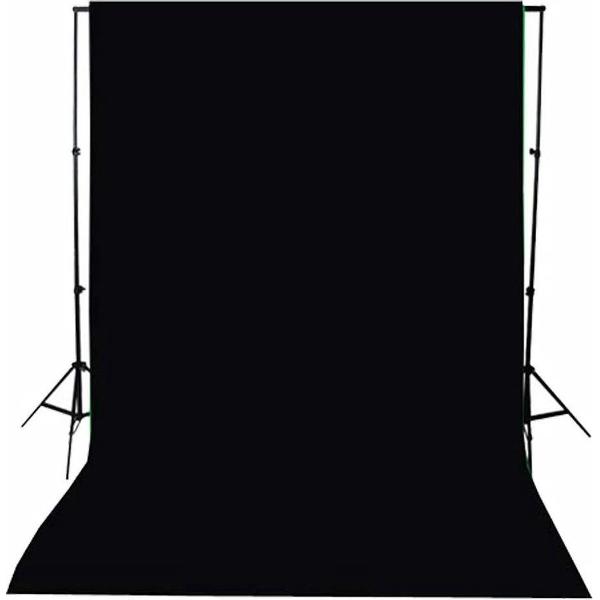 Fotografie Achtergrond Katoen Zwart 600x300 cm - Achtergrond doek - Studio achtergronddoek