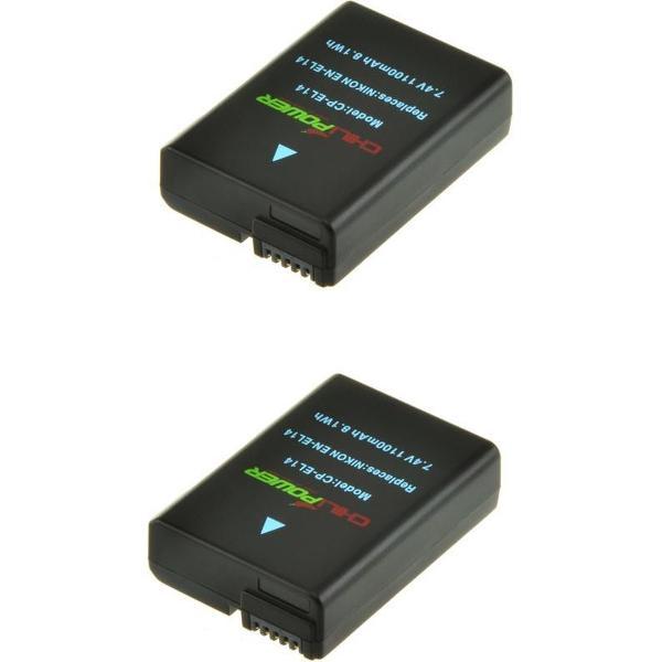 ChiliPower Nikon EN-EL14 camera batterij - 2 stuks verpakking