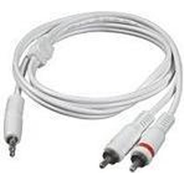 C2G 2m 3.5mm Male to 2 RCA-Type Male Audio Y-Cable - iPod audio kabel 2 x RCA Wit
