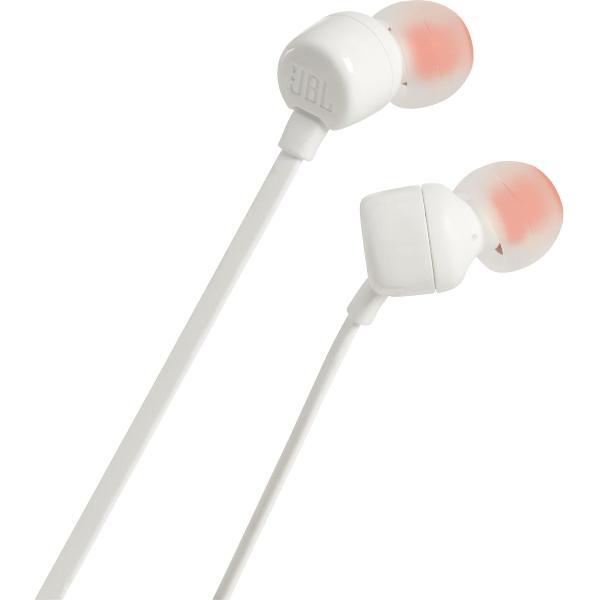 JBL T110 Wit - In-Ear Headphones met afstandsbediening