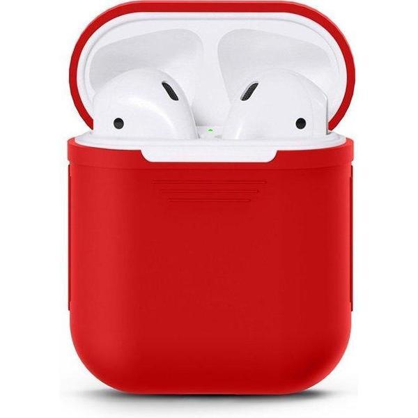 KELERINO. Siliconen hoesje voor Apple Airpods Softcase - Rood