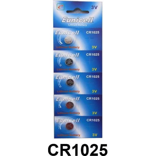 5x CR1025 Lithium Knoopcel Batterij