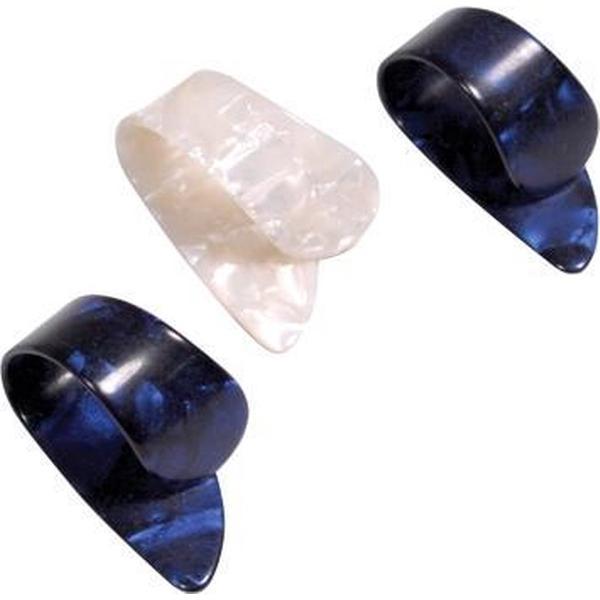 Set van 3 Celluloid gitaar duim plectrums