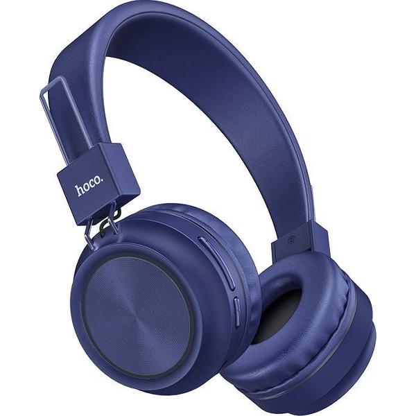 HOCO W25 Promise - Draadloze On-Ear Koptelefoon - Bluetooth - Blauw